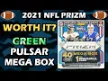 Worth it 2021 Panini Prizm Football Green Pulsar Mega Box Retail Review
