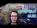 Playing the US States No Outlines Minefield Quiz
