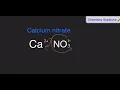 How to write the chemical formula of Calcium nitrate