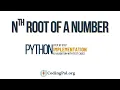 Nth root of a number PYTHON implementation Binary search Days DSA CodingPal