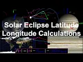 Solar Eclipse Latitude Longitude Calculations Earth Jupiter Orbital Mechanics with Python 47