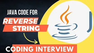 Code For Reverse String In Java Coding Interview Question