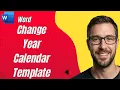 How To Change Year In Microsoft Word Calendar Template Easy Guide 2026 Guide