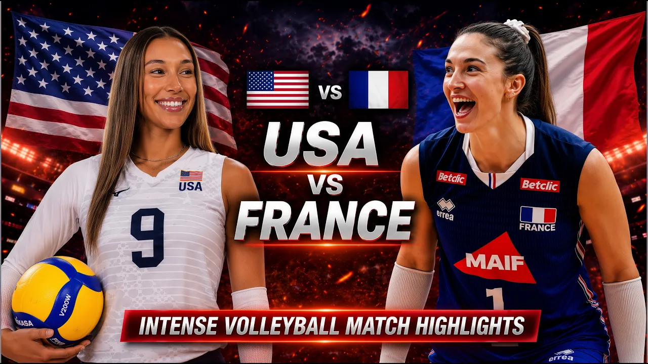 USA vs France Epic Volleyball Battle Highlights