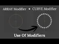 CIRCULAR ARRAY in blender - Use of Array Curve Modifier in Blender
