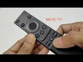 Samsung Smart TV Remote - Where is the Mute Button