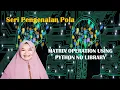 Operasi Penjumlahan dan Pengurangan Matriks Menggunakan Python tanpa Library