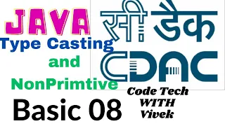 What is Non Primitive data types and Type Casting in Java CodeTech Vivek Singh CDAC