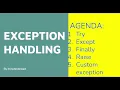 Python Exception Handling Demo in Tamil try except finally raise and custom exception examples