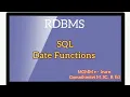 Date Functions in SQL tamil