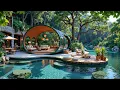 Download Lagu Outdoor Garden Autumn Jazz | Gentle Jazz Flows Through a Forest Retreat For Work, Study, Relax