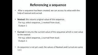 Sequences in SQL