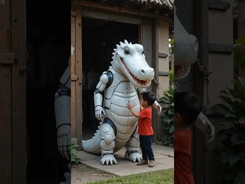 Robotic crocodile and little boy #short #story