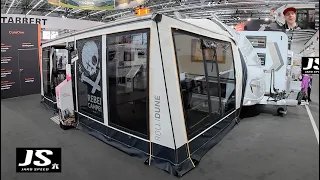 Weinsberg Cara One 480 QDK Caravan travel trailer Wigo Rolli Dune Awning walkaround + interior V3168