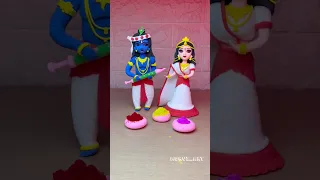 Playing with colors Holi Special Radhe Krishna idol making