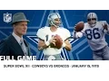 Cowboys Dominate the Broncos in Super Bowl XII NFL Full Game