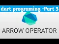 Dart Language Part-3 What is Arrow Operator And Function With Argument Hint