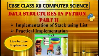 Stack in Python Data Structures in Python Part 2 CBSE Class 12 Computer Science
