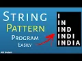 String Pattern Printing In C language Easy Method Computer Science - WB Student