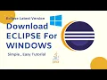 How to Install Eclipse 2021 on windows 10 Setup Eclipse IDE on windows Java Development