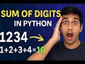 Sum Count Digits of a Number in Python No Built-in Functions Explained in Kannada