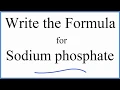 How to Write the Formula for Na3PO4 Sodium phosphate