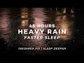 Heavy Rain for Sleep - Block Noise TONIGHT 48 Hours