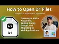 How to Open D1 Files Alpha Anywhere or Alpha Five