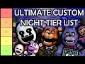 FNAF Ultimate Custom Night Tier List Based on Animatronic AI Difficulty