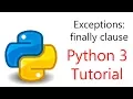 Python Programming - finally clause in Exception Handling