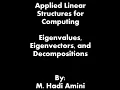 Eigenvalue and Eigenvector Module6 Part 1 Introduction to Linear Algebra for Computer Science