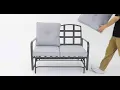 Assembly Instruction for Glitzhome 45 25 L Outdoor Patio Loveseat Glider Chair with Gray Cushions