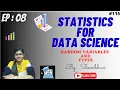 Statistics for Data Science EP 08 Random Variable types data science Statistics English