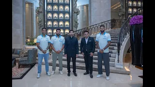 حمدان بن محمد يلتقي في مومباي رئيس المجلس الدولي للكريكيت ونجوم المنتخب الهندي للعبة 