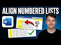 How to Align the Periods in Numbered Lists in Microsoft Word Quick Alignment