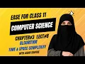 Chapter-Lecture-Algorithm Time Complexity and Space Complexity I First year Computer Science