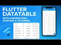 Flutter DataTable with Pagination Sorting Filtering Master PaginatedDataTable with Source Code
