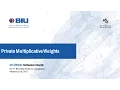 The 7th BIU Winter School Private Multiplicative Weights - Jon Ullman
