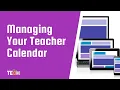 Managing Your Teacher Calendar