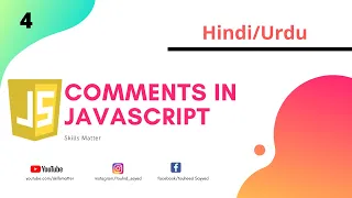 JavaScript Comments Tutorial in Hindi Urdu 2020
