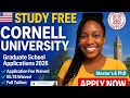 Cornell University Scholarships 2026 No IELTS No Application Fee Masters P