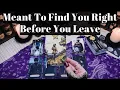 MEANT TO FIND YOU RIGHT BEFORE YOU LEAVE