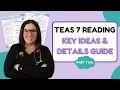 2025 ATI TEAS 7 Reading Key Ideas and Details Study Guide Part Two Practice Questions with Answers