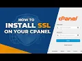 Install SSL in 1 Minute - How to Setup SSL for Your Website Using cPanel Enable HTTPS