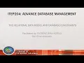 ITEP204 The Relational Data Model and RDB Constraints