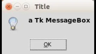 A Message box in python using Tkinter Python Gui