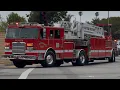 PEAK Q Oxnard Fire Department Truck 81 T81 Responding to a Structure Fire in Ventura