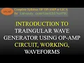 Lec-60 Introduction to Triangular Wave Generator using Op Amp - Circuit Working Waveform Op-Amp