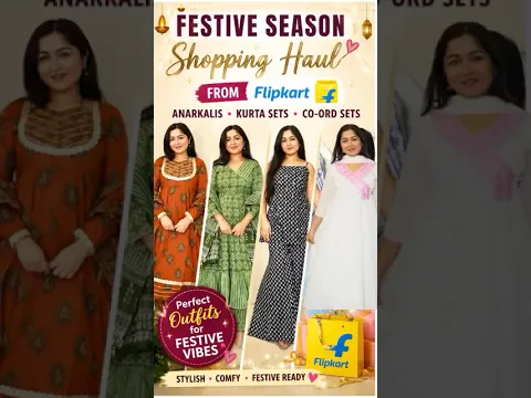 ✨ Festive Season Shopping Haul from Flipkart 🛍️ | Anarkalis, Kurta Sets & Trendy Co-ord Sets #fyp