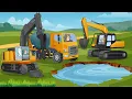 Download Lagu Transport Rocks \u0026 Dig a Pond by Dump Truck, Excavator | TunTun FarmLife